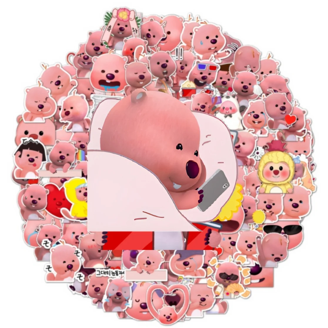 สติกเกอร์การ์ตูนอนิเมะลูปี้น่ารัก 100 ชิ้น สติกเกอร์ตกแต่งไดอารี่ สเก็ตบอร์ด แล็ปท็อป มอเตอร์ไซค์ กันน้ำ ของเล่นเด็ก สติกเกอร์ DIY สุดเท่