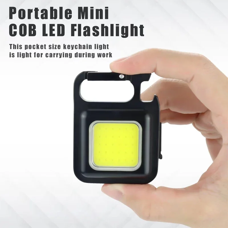 MINI LED ไฟฉาย USB ชาร์จพวงกุญแจ Corkscrew ทํางานแม่เหล็กพ็อกเก็ตขนาดเล็กสําหรับตกปลาตั้งแคมป์กลางแจ้ง