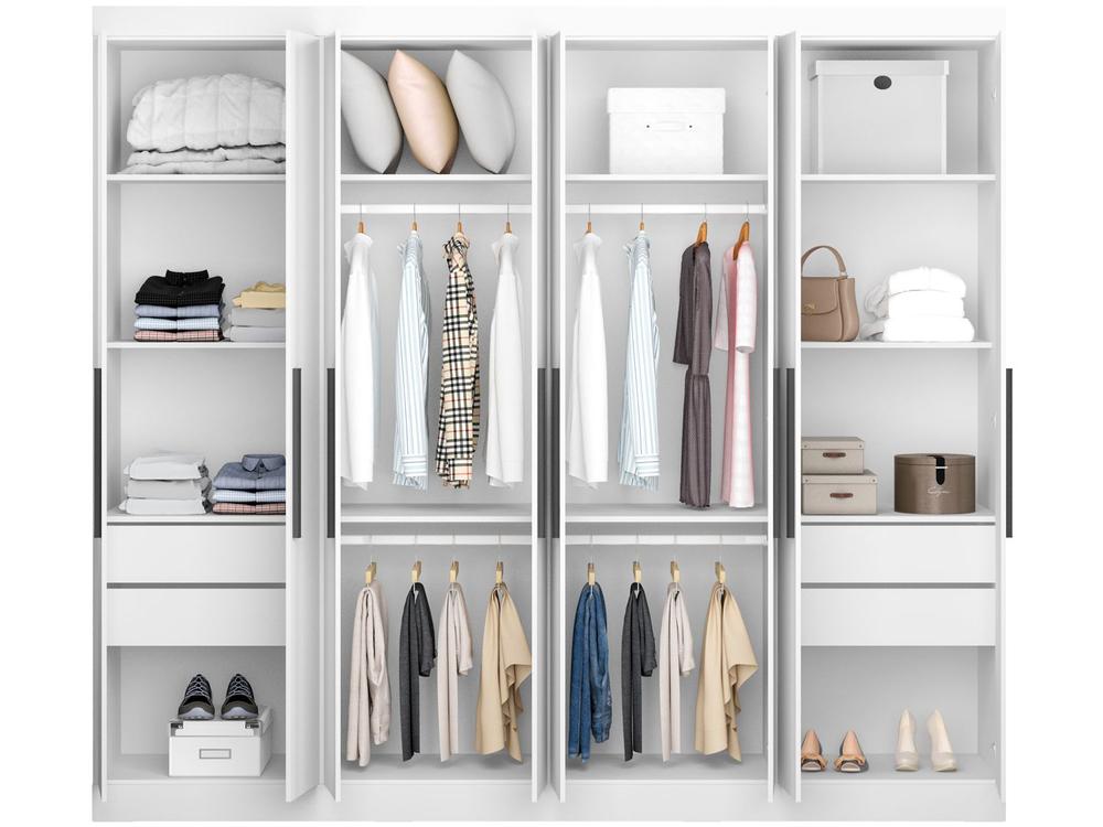 Guarda-roupa Casal 8 Portas 4 Gavetas Araplac 1684