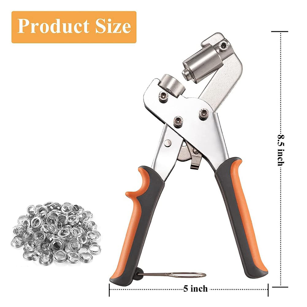 Eyelet Plier Tool Set Alicate Tool Botões De Costura De Metal Oco, Solid Prong, Press Studs, Snap Fasteners, Instalando Roupas, Sacos