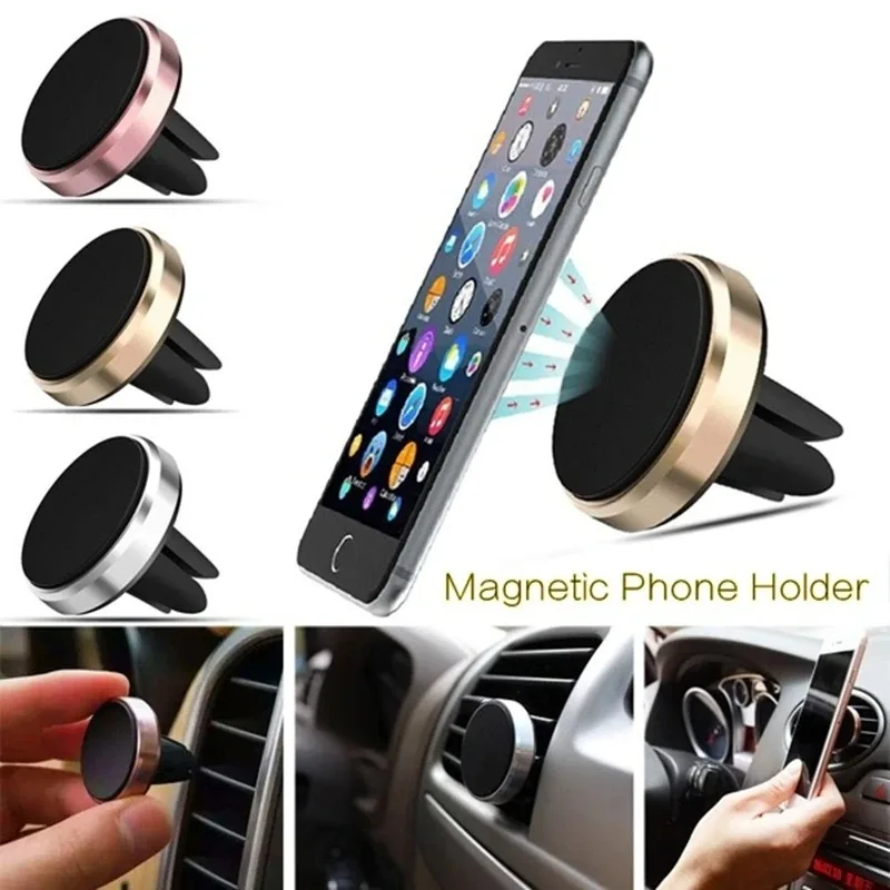Soporte magnético para teléfono de coche, soporte Universal para salida de aire de coche, soporte magnético para teléfono inteligente para iPhone y Samsung