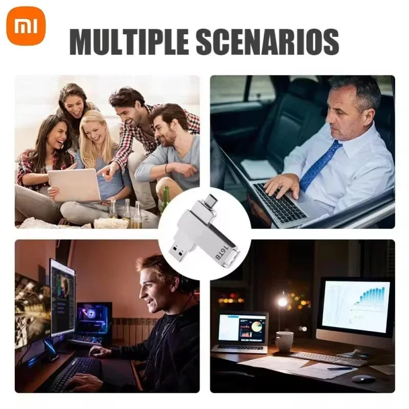 Xiaomi USB 3.2 16TB Flash Drives High Speed Transfer Metal Pendrive Memory Card Pendrive Flash Disk Memoria Waterproof Stick