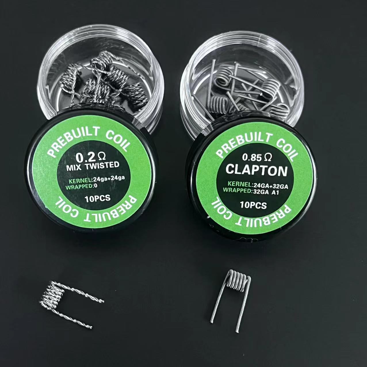 100/50/10PCS Premade Coils Resistance 0.2-0.85 Flat Mix Twisted Hive Quad Clapton Mirage Alien A1 Tool Accessories