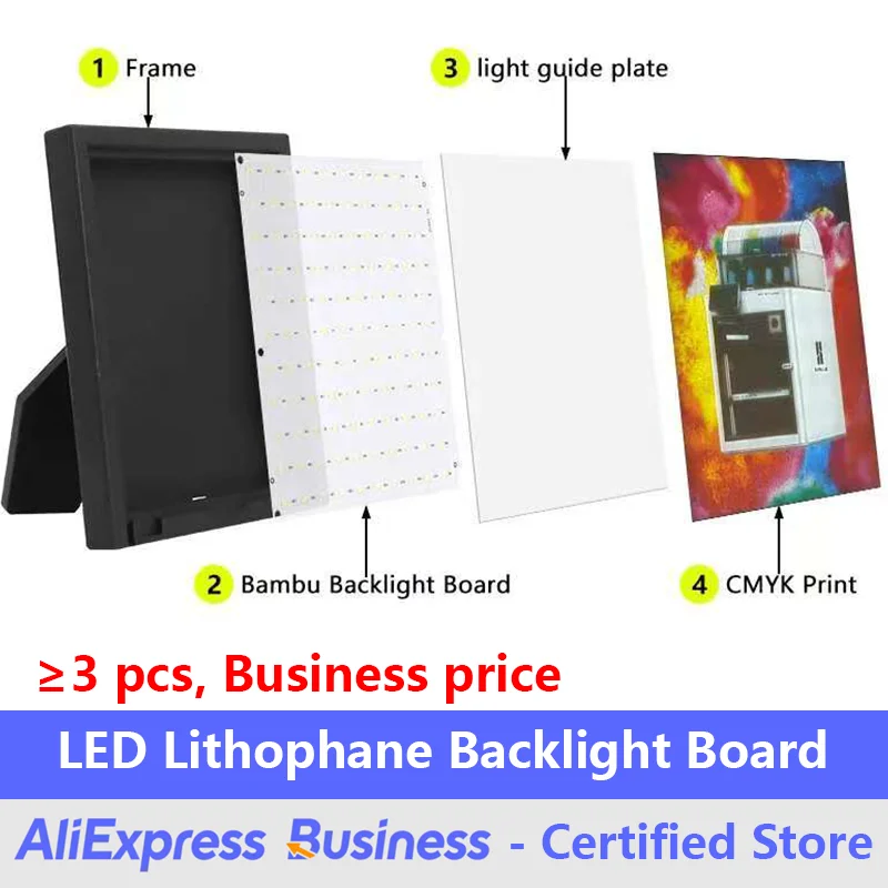 Per Bambu Lab Lithophane Pannello Led CMYK Scheda Retroilluminazione A LED PLA Basic CMYK Lithophane Bundle Stampa 3D Foto di Lithophane