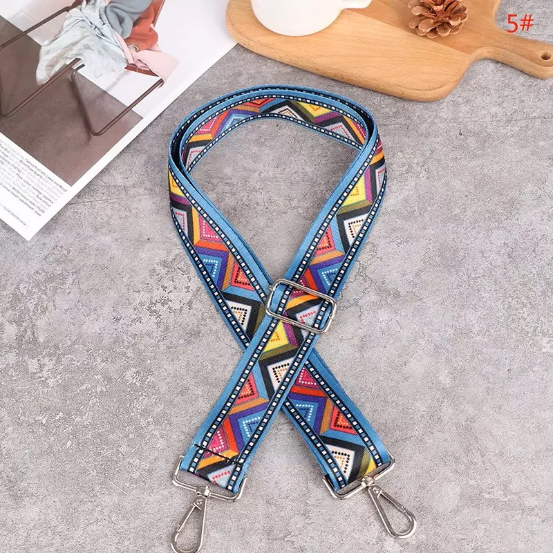 1PC Tracolla per borsa in nylon Cinghie colorate da donna per tracolla Messenger Accessori per borse a tracolla Cinghie per cinture ricamate regolabili