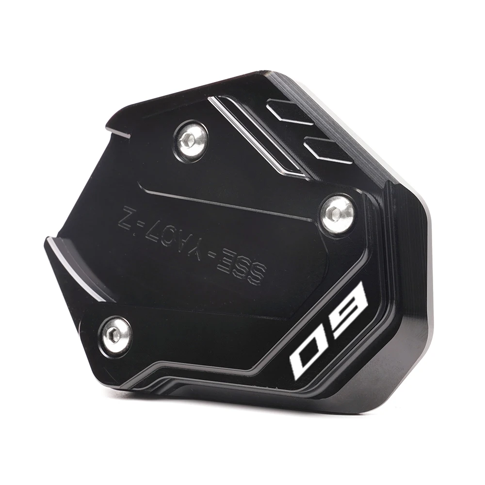 Para yamaha mt07 mt09 mt 07 09 mt09 sp fz07 fz09 2015-2023 2024 motocicleta kickstand pé placa de extensão suporte lateral almofada ampliadora
