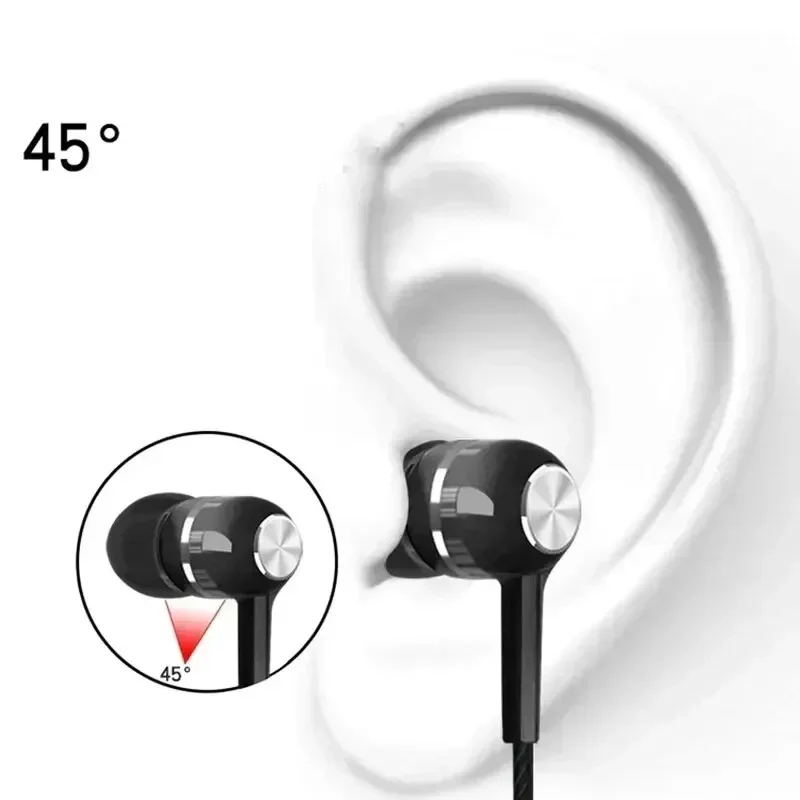 3,5 mm kabelgebundene Kopfhörer, In-Ear-Headset, kabelgebundene Kopfhörer mit Mikrofon, Bass, HiFi-Stereo-Ohrhörer, Sport-Inline-Steuerung für Telefone