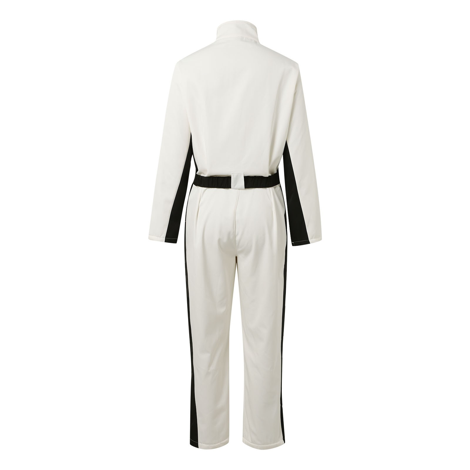 女性用ジッパー付き防水ジャンプスーツ,スキースーツ,アウトドアスポーツ用ジャンプスーツ,ベルト付きスリムパッチワークスノーボード,1ピース,冬のファッション