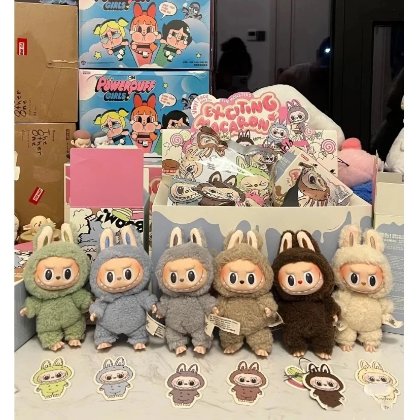 The Monsters V3\V2\V1 Big Into Energy Series Anime Macaron Figure Vinyl Face Doll Blind Box Figure Model Keychain Surprise Gift