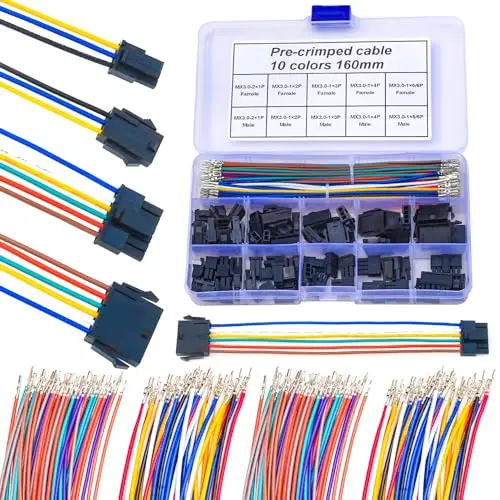 Micro-Fit 3,0 мм Коннектор с кабелями 22AWG, Molex 3,0 мм Однорядный 1/2/3/4/5/6-Контактный корпус (MX3.0-Single)