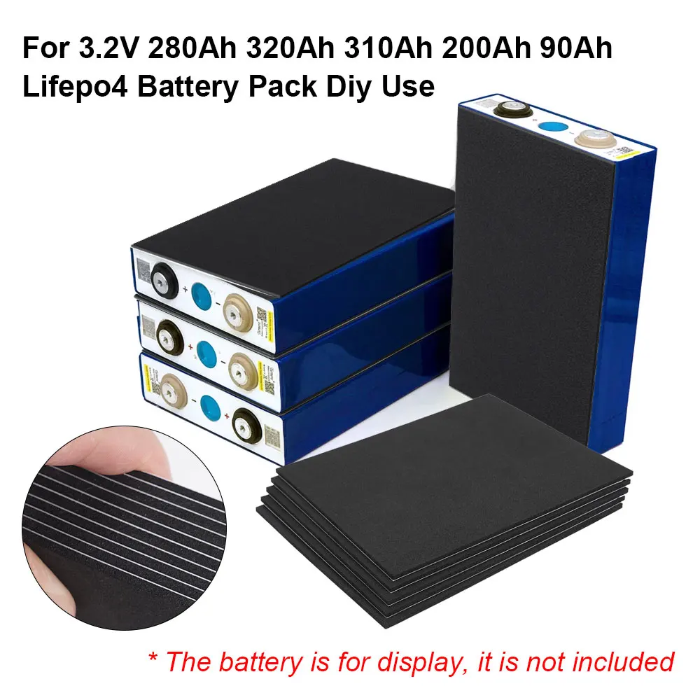 10 Stück selbstklebende EVA-Schaumstoffplatten-Isolierung, 3 mm Dicke, 203 x 172 mm, für 3,2 V, 280 Ah, 320 Ah, 310 Ah, 90 Ah, Lifepo4-Akku, DIY-Nutzung