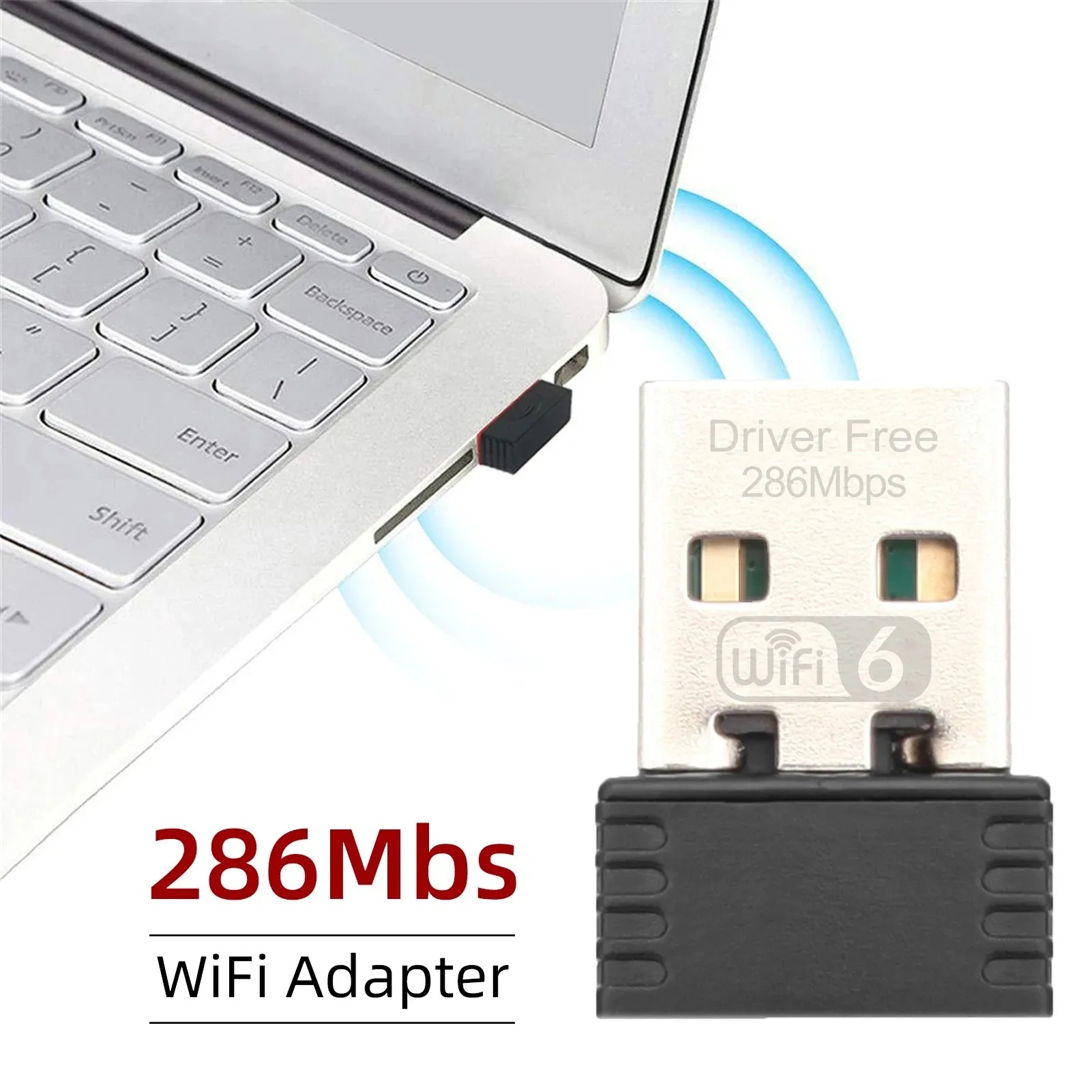 Mini adaptador WIFI 6 150M/300M tarjeta de red USB Dongle 2,4 GHz 802.11AX recepción de señal para PC portátil Windows 10/11 controlador gratis