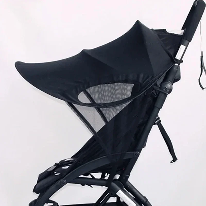 Carrinho de criança sombra de sol preto universal toldo viseira de sol dossel capa bebê à prova de vento guarda-chuva protetor solar capa carrinho acessórios