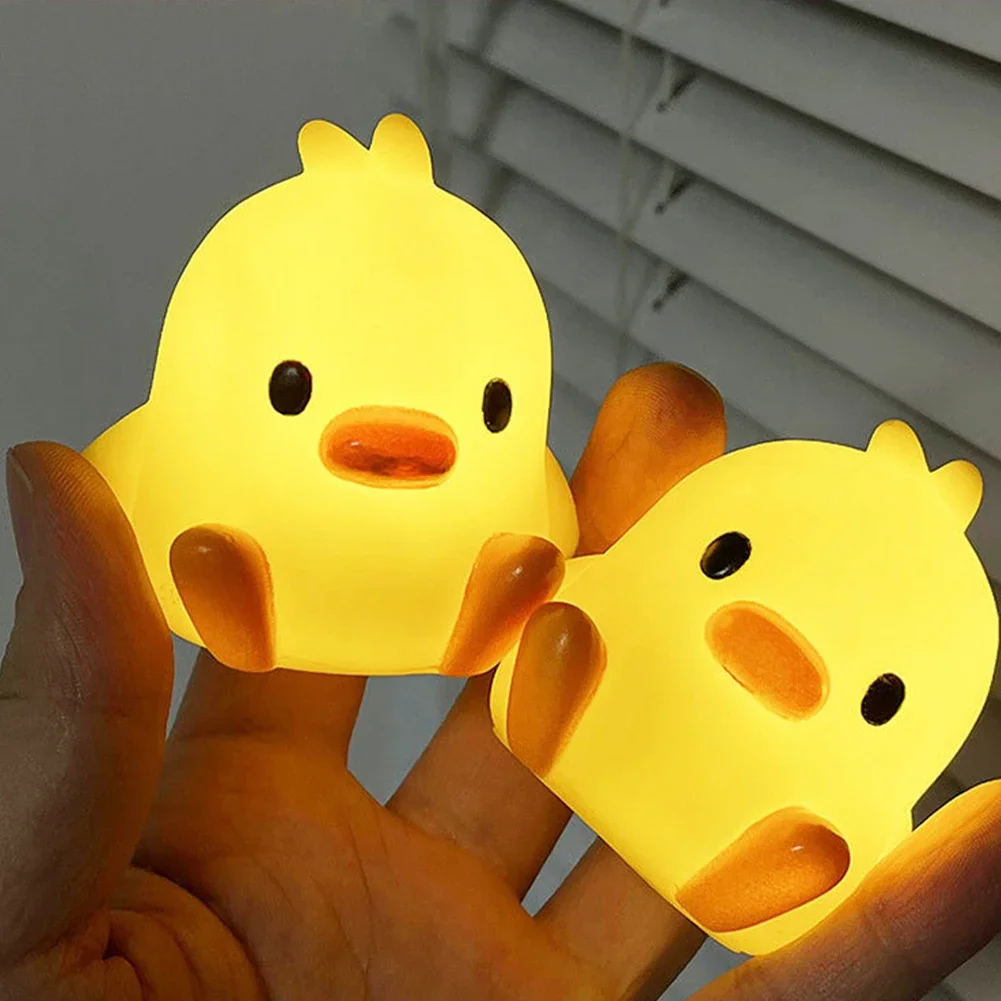 Lámparas de noche de pato bonitas, luces nocturnas de animales, adorno de escritorio, luces de mesa decorativas para dormitorio, lámpara para dormir junto a la cama