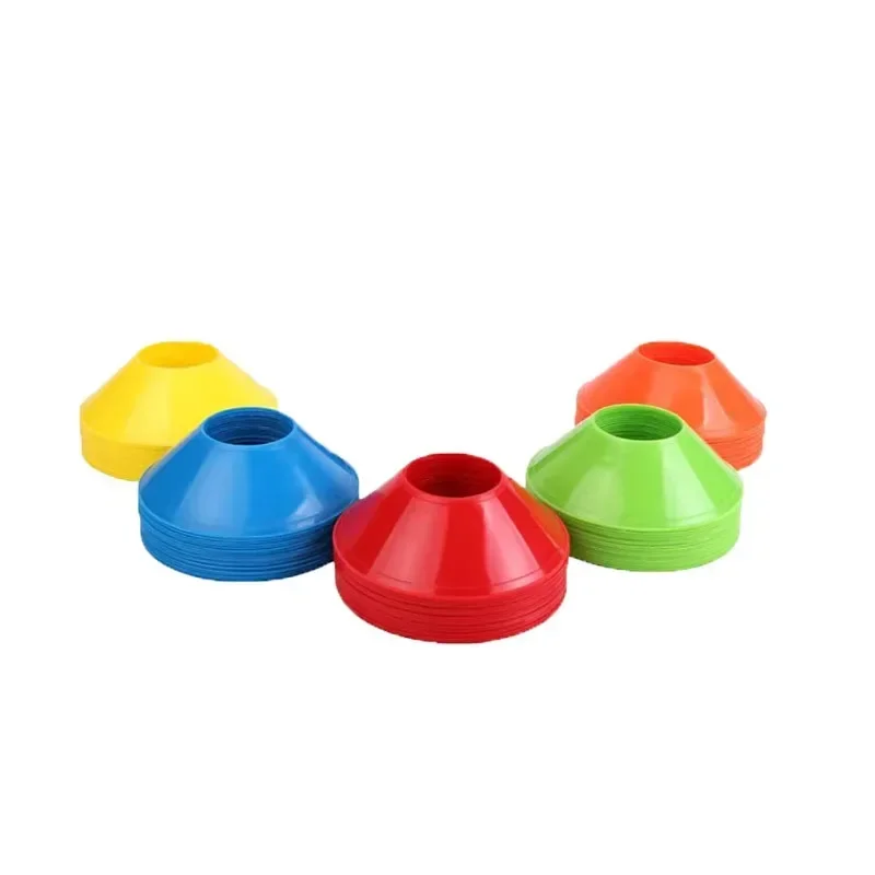 10 ชิ้นฟุตบอล Cones Disc ฟุตบอลการฝึกอบรมแผ่นกระเป๋าถือ Agility การออกกําลังกาย Field Markers กีฬาอุปกรณ์การฝึกอบรม