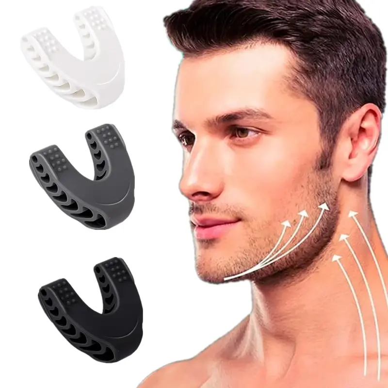 U-vorm Kaaktrainer Nieuwe Facial Pop N Go Mond Kaaklijn Gezicht Fitness Spier Kauwbal Bite Breaker Trainingsapparatuur