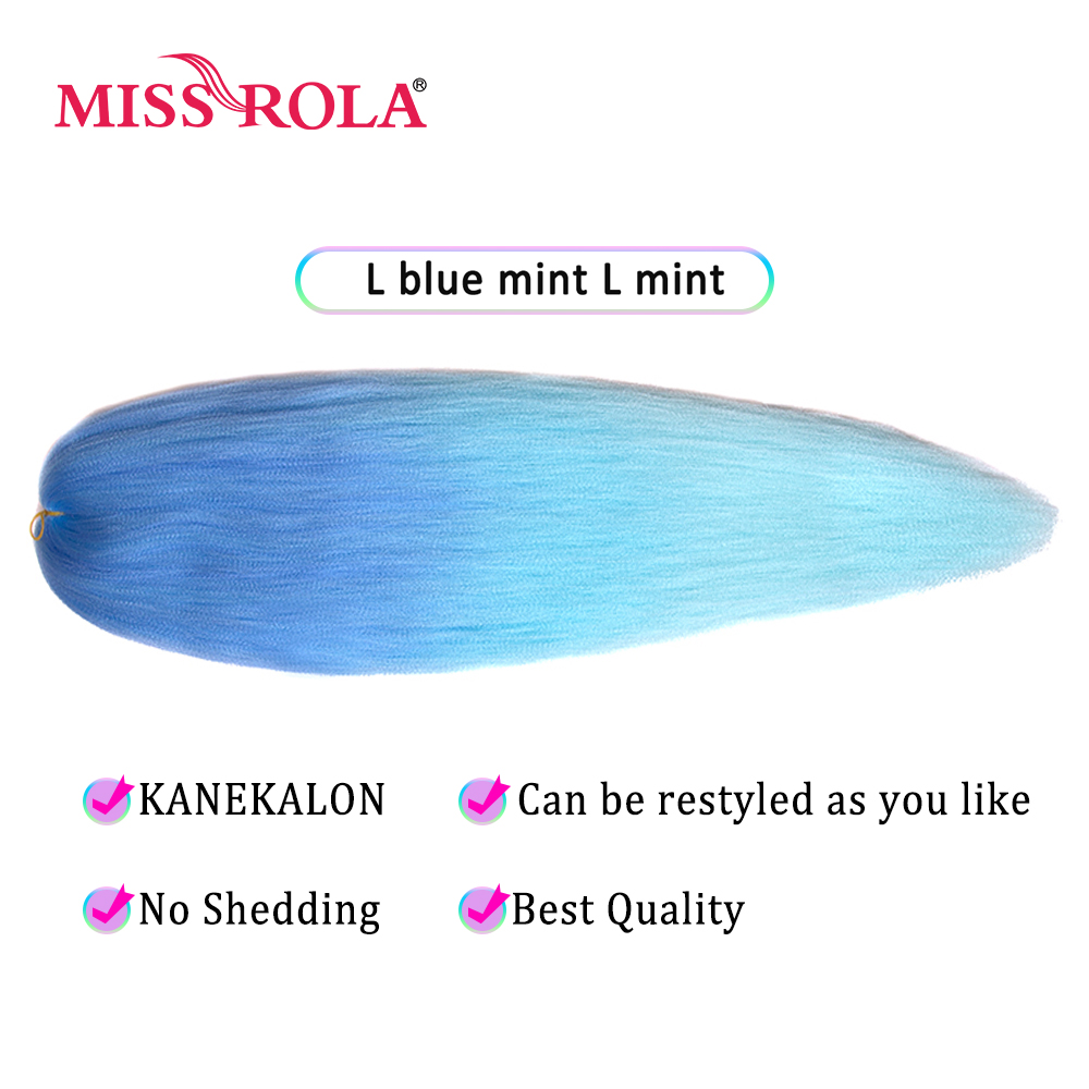 Miss Rola สังเคราะห์ขายส่ง 5 ชิ้น 24 นิ้ว 100g ยืดจัมโบ้ Braiding Hair Kanekalon สีชมพู Twist Braid Hair Extension