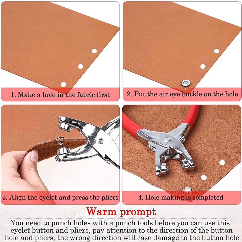 401 pces 1/4 Polegada 6mm kit alicate ilhó ilhó, kit de ferramentas ilhó com 400 ilhós de metal em ouro e prata, ilhós