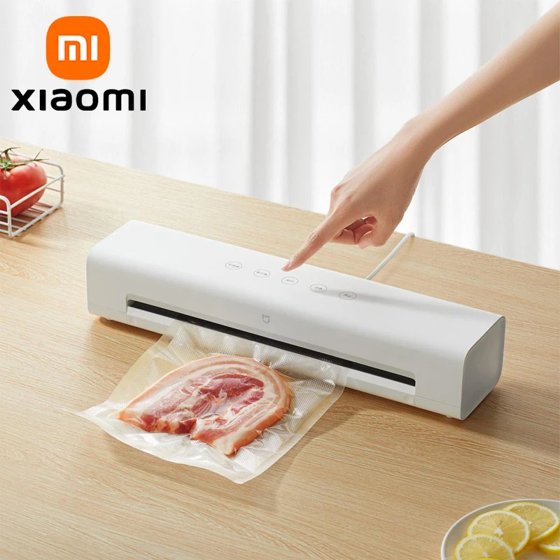XIAOMI MIJIA zgrzewarka próżniowa, 70Kpa zgrzewarka próżniowa do żywności tryby przechowywania na sucho/mokro, 220V z bezpłatnym 10 szt. workiem próżniowym