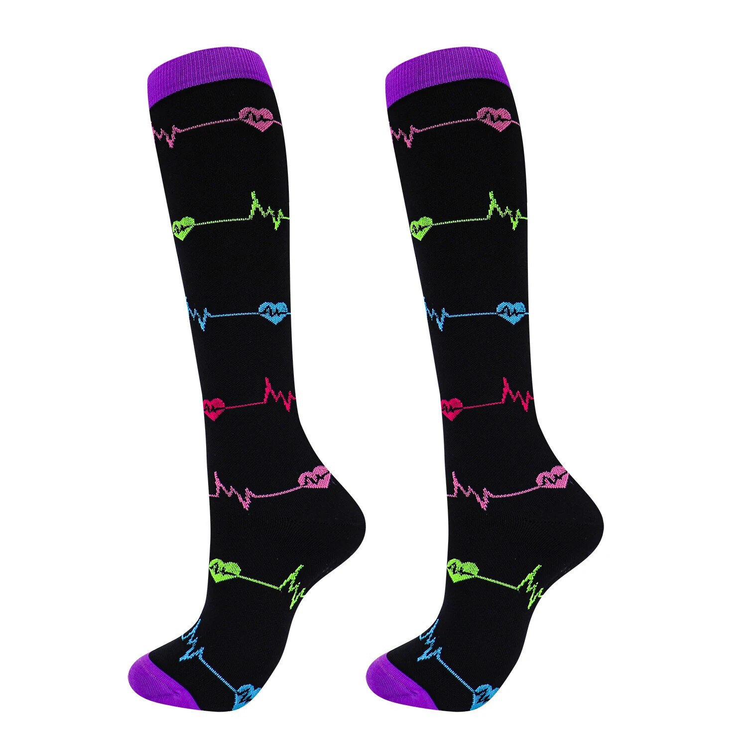Purple Compression Socks For Medical Varicose Veins Edema Diabetes Nurse Maternity Pregnant Women Socks Men Носки Cycling Socks