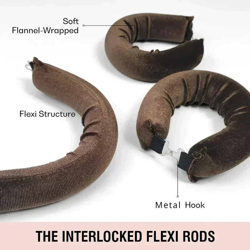 Heatless Lockenwickler, keine Hitze, Lockenwickler, weicher Lockenstab, Stirnband, schlafende Lazy Curls mit Wrap, Flexi Rods, Haar-Styling-Werkzeuge