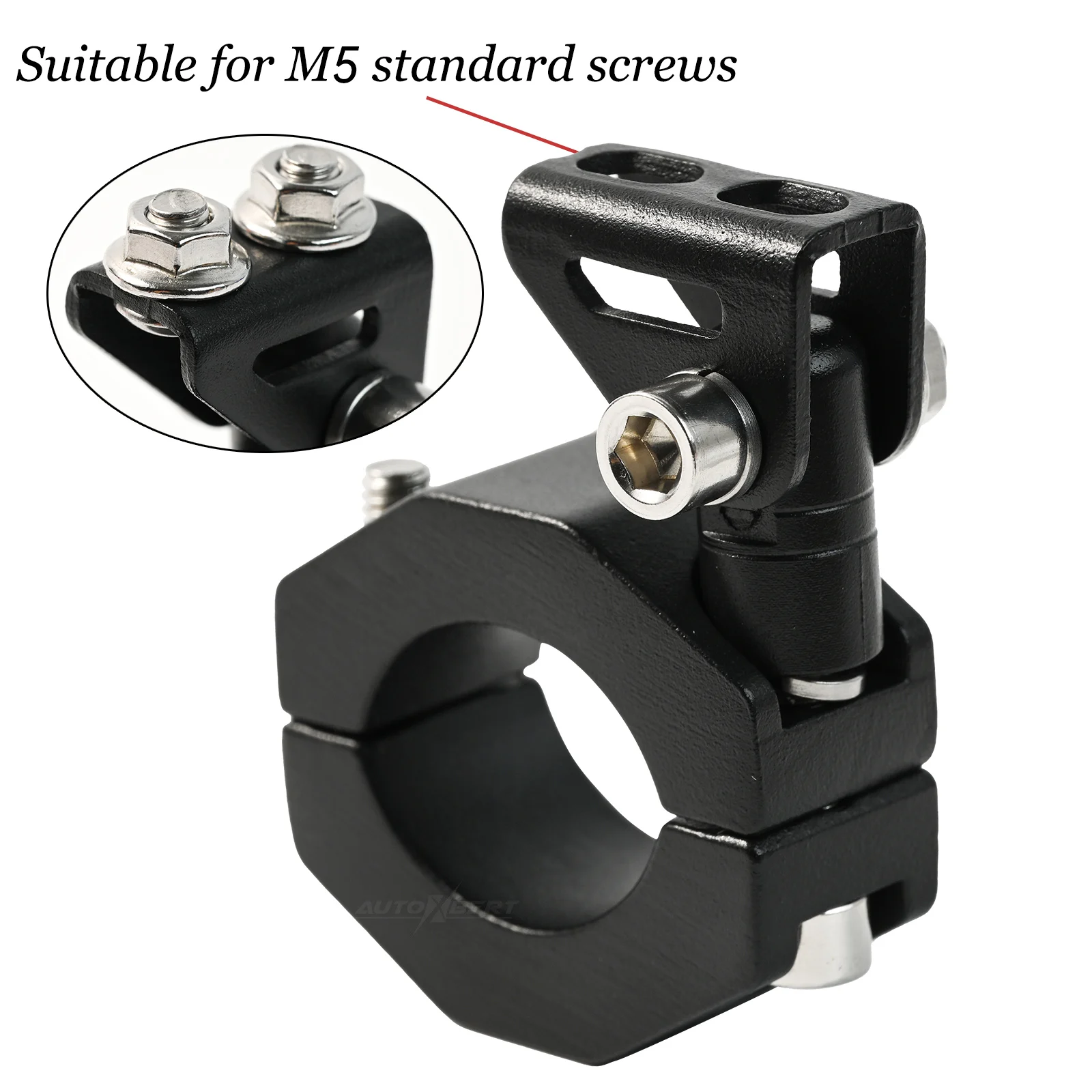 Soporte de montaje para foco de faro LED de motocicleta, luz antiniebla ajustable, lámpara auxiliar, abrazaderas de parachoques, accesorios para motocicleta
