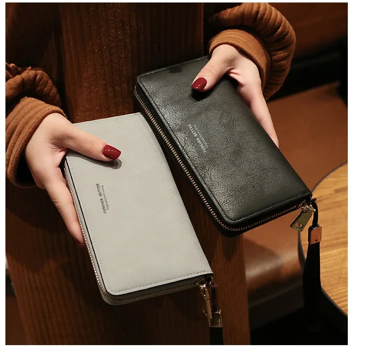 ใหม่ผู้หญิง Multi-Function กระเป๋าสตางค์เงินกระเป๋า Lady ยาว PU หนังซิปคลัทช์กระเป๋ากระเป๋าสตางค์ Carteras Para mujer 2024
