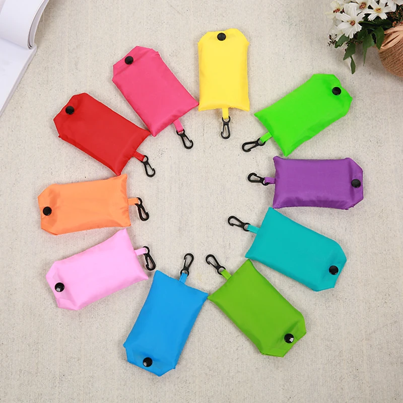 Large capacity waterproof folding solid color supermarket shopping bag storage bag portable environmentally friendlybag handheld