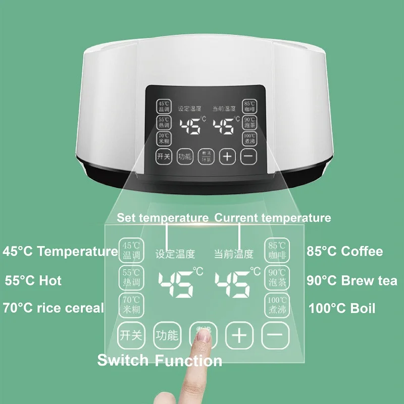 Bouilloire à régulateur de lait thermostatique pour nourrissons, Pot isolant intelligent, chauffe-lait automatique, eau chaude, lait en poudre, 1,2 l, GL41