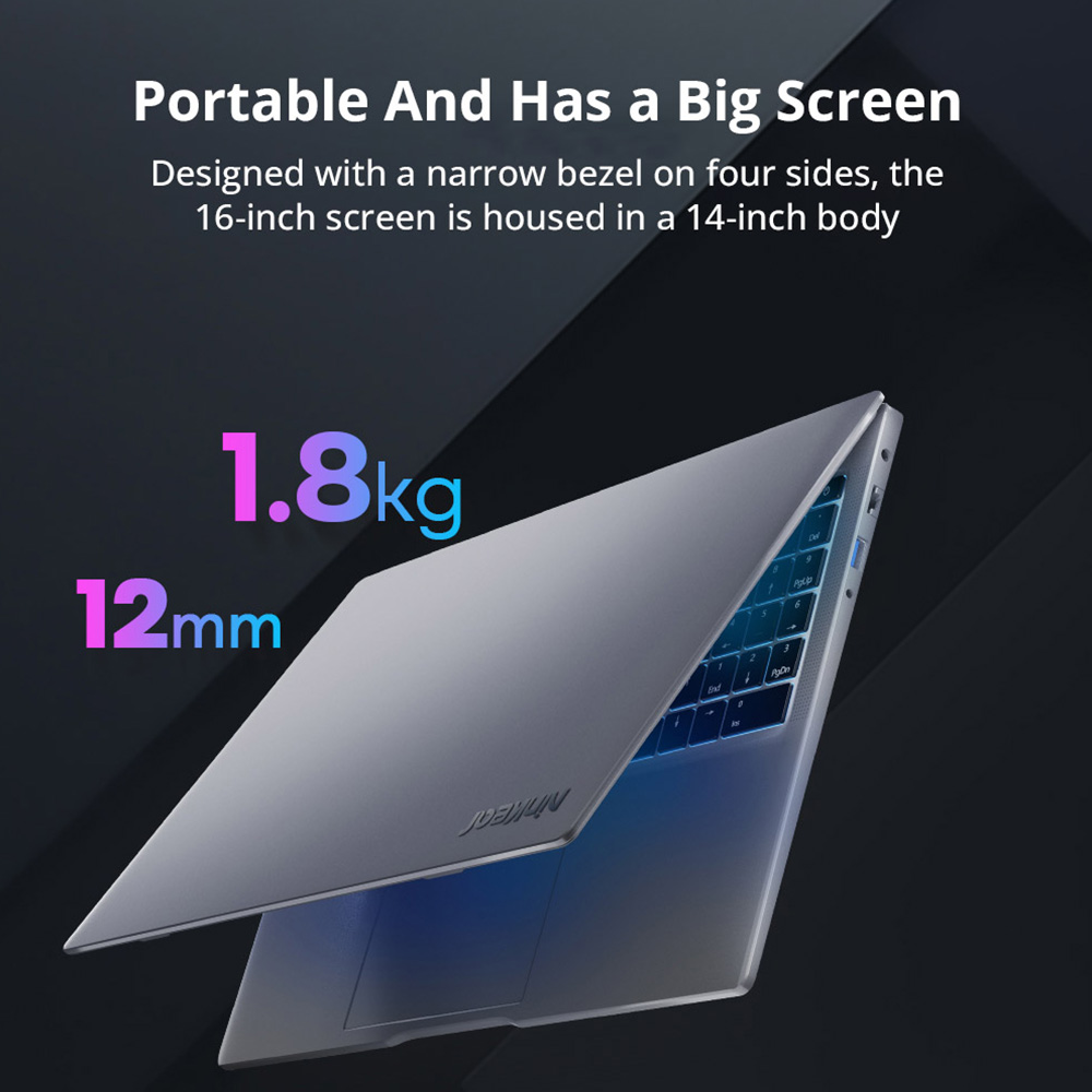 Ninkear N16 Pro Laptop, 16 "2.5K Ips, 120Hz, Intel I7-13620H, 32Gb Ram, 1Tb Ssd, Wifi 6, Bluetooth 5.0, Type C, Gezicht Ontgrendeling