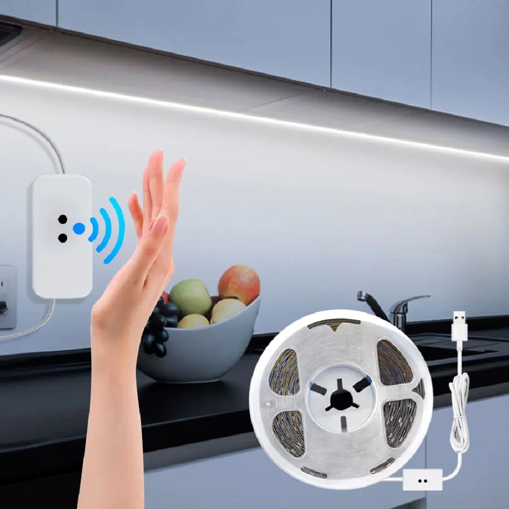 SMD2835 DC 5V USB Motion Sensor Led Strip Lights Hand Scan ON OFF Control Backlight Tape for TV Kitchen Cabinet Wardrobe