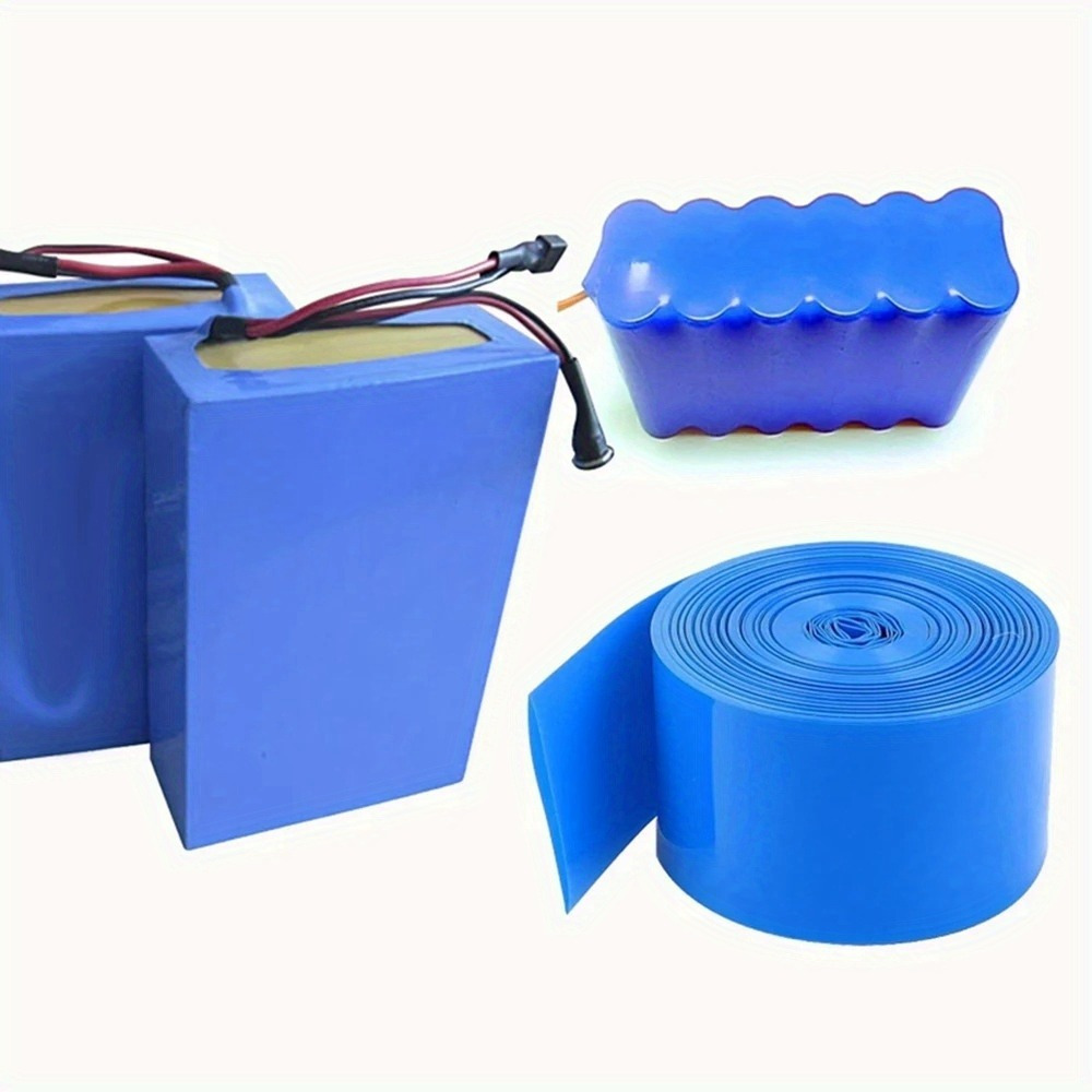1 metro azul 18650 lipo bateria pvc tubo termo retrátil pacote 85mm ~ 300mm de largura filme isolado envoltório caixa de lítio cabo manga azul