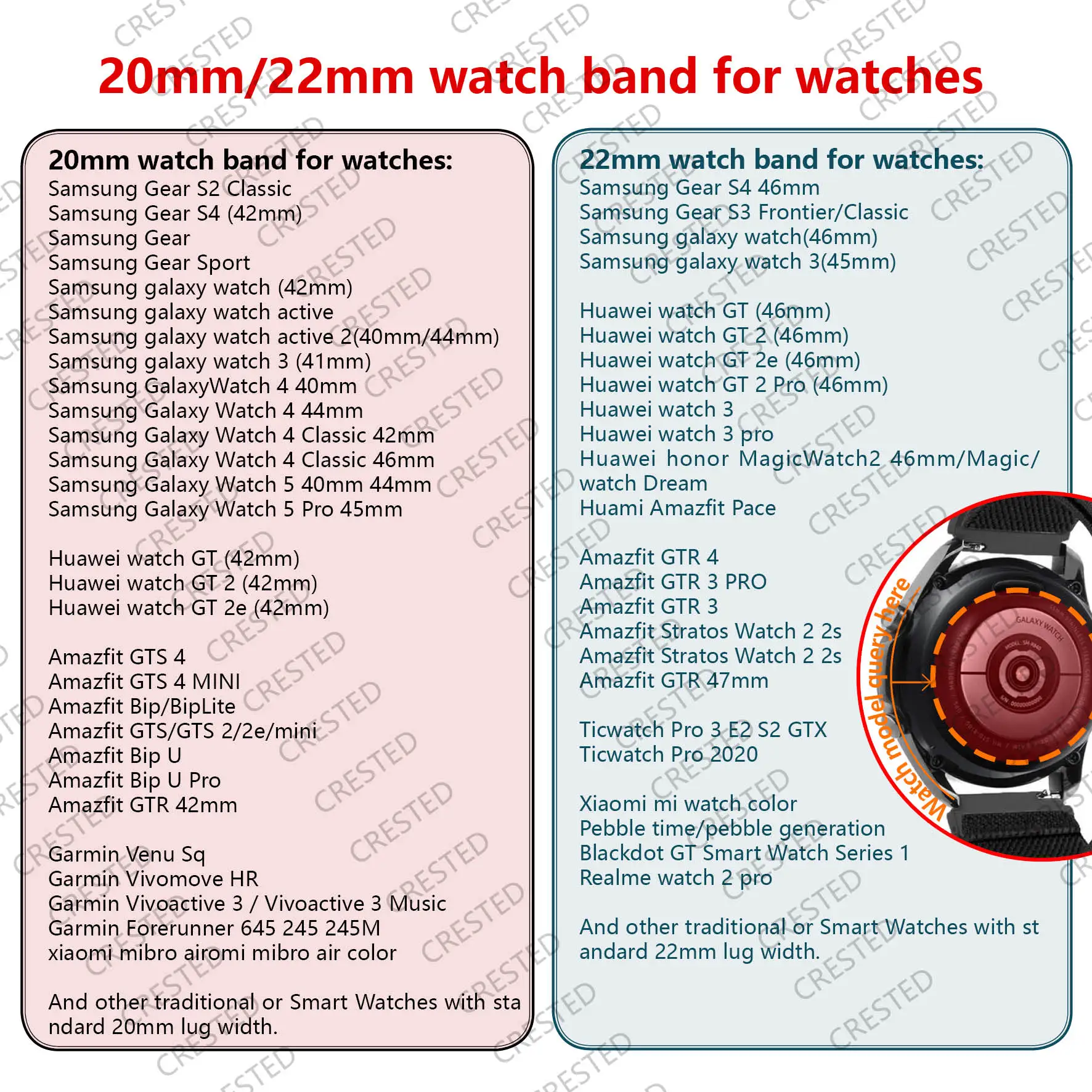 20 mm/22 mm Armband für Samsung Galaxy Watch 4 5 6 7 Classic/Active 2/3/Gear S3 Trail Loop Armband Huawei Watch GT 2/2e/3 Pro Band