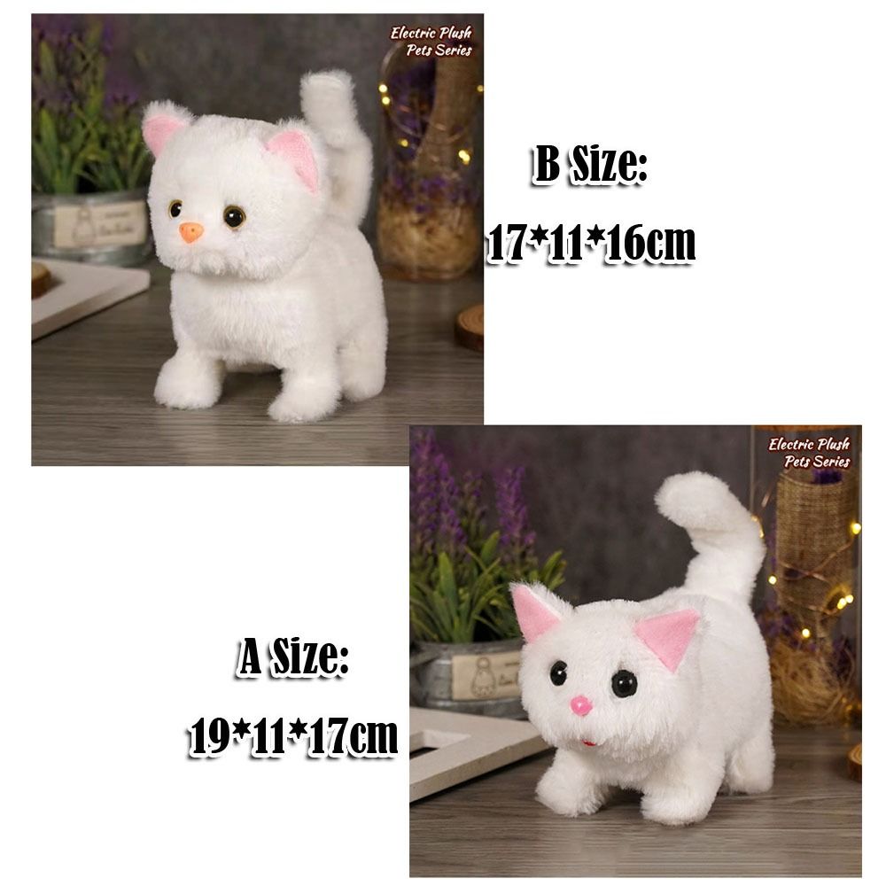 Robot simulé chaton Wagging chaton interactif en peluche jouet marche vous fait joyeux chaton Robot électrique animal de compagnie