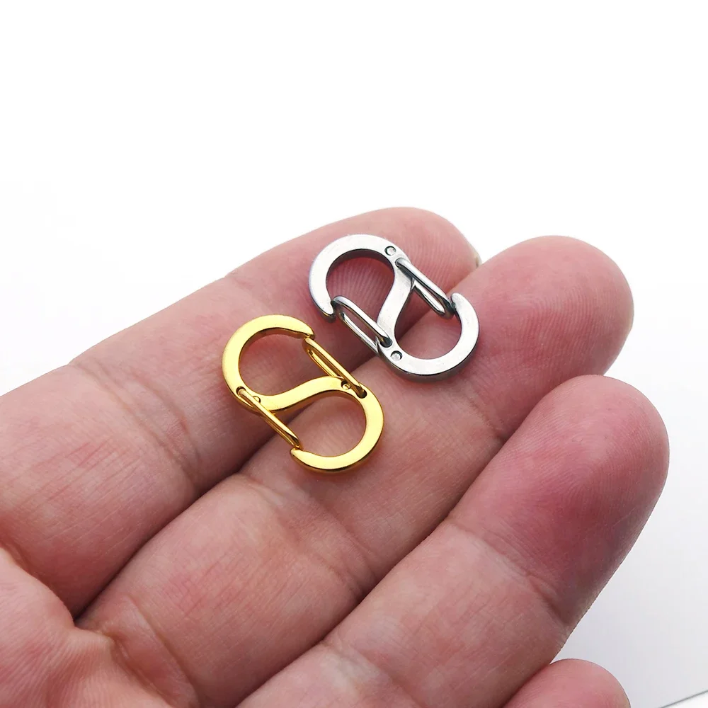 2-5pcs สแตนเลสสตีล Chic Letter S หัวเข็มขัดทองชุบกุ้งก้ามกราม Clasps Hooks Connectors สร้อยคอสําหรับเครื่องประดับ DIY ทําอุปกรณ์