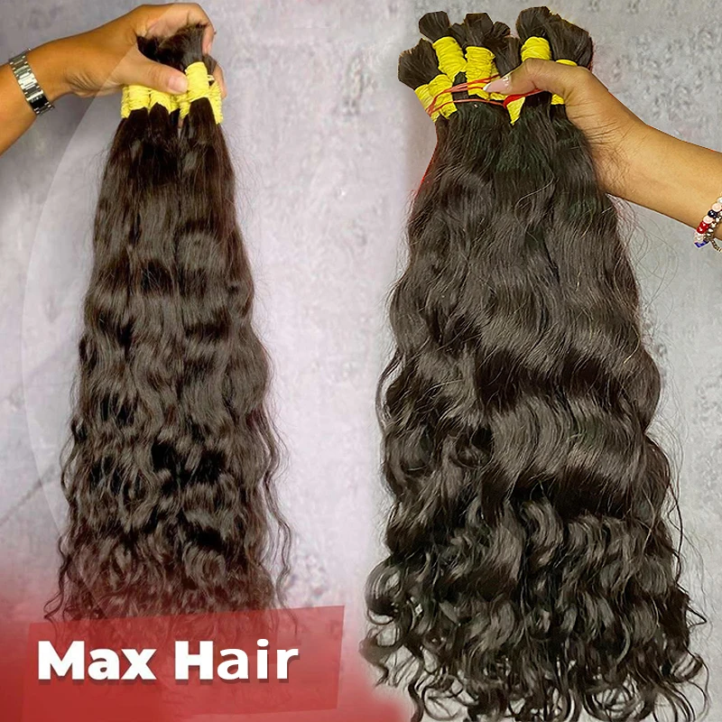 100% ผมมนุษย์ BULK Braiding ผม Cabelo Humano ไม่มี Weft ผมที่ยังไม่ได้ผมมนุษย์ Boho Braids CURLY Body WAVE มนุษย์ผมจํานวนมาก