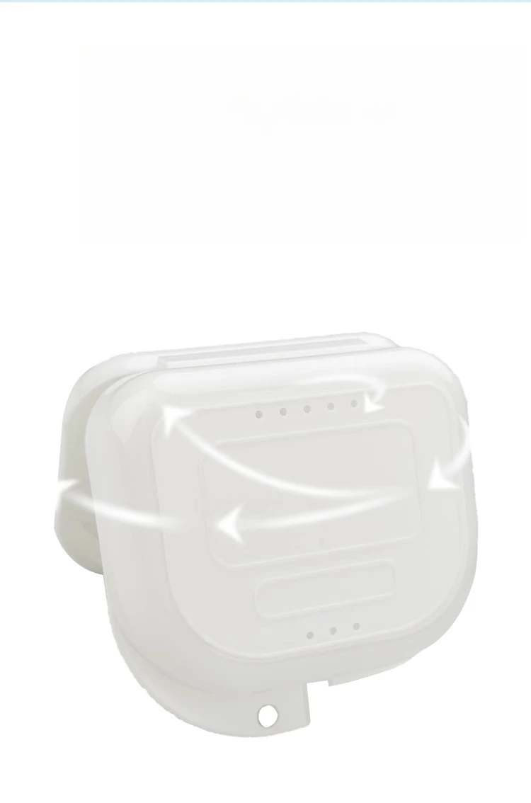 Breathable Antiskid Portable Retainer Storage Box for Invisible Braces Orthotics Travel Case Denture Box Denture Storage Tool