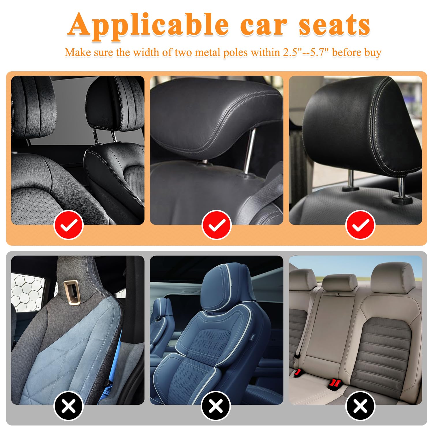 CAER หมอนรองศีรษะรถยนต์ 360 °   ปรับ Sleeping HEAD คอสนับสนุน PU U-Shaped Travel Seat REST หมอนเบาะสําหรับเด็กผู้ใหญ่