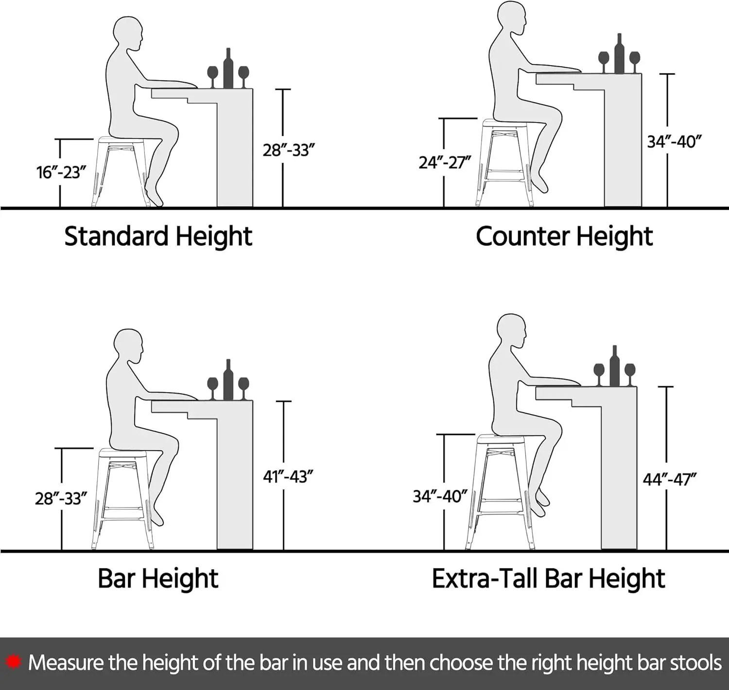 30 Inches Metal Bar  High Backless Stools Bar Height Stools Patio Furniture Indoor/ Stools Dining Chair Set