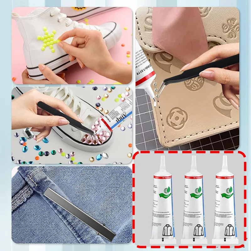 Powerful Fabric Glue Quick Dry Fabric Patching Glue Versatile Fabric Repair Seam Adhesive for Clothing Textiles Waterproof Agent