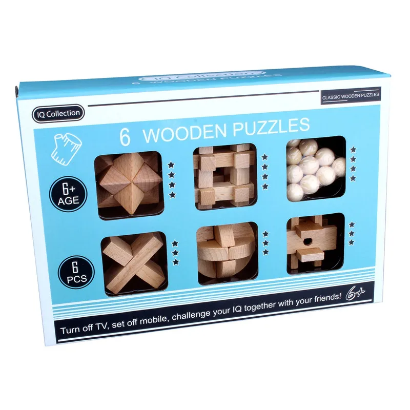 3D Jigsaw Puzzle Toy Lu Ban Kong Ming Lock Adult Social Game Brain Teaser Improving Memory Children's Educational Toys