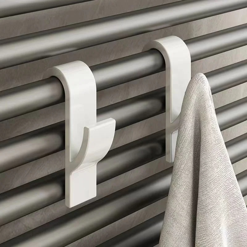 Badkamer Douche Handdoekhouder Hanger Verwarmde Radiator Rail Haken Clips Magazijnstellingen Kleding Sjaal Hanger Haken