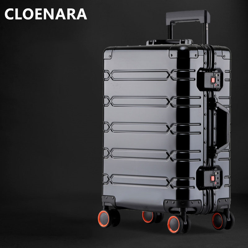COLENARA 20"24"29 Inch Suitcase Aluminum Alloy Frame Super Thick Trolley Case Business Password Waterproof Rolling Luggage