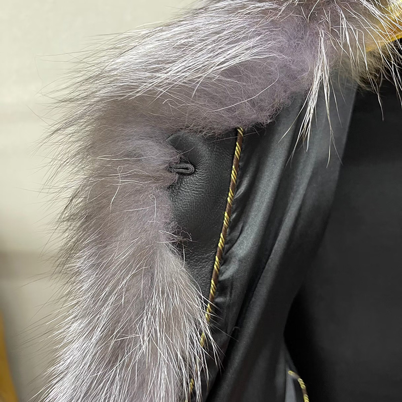 女性用シルバーフォックスファーコート,厚手,柔らかくて暖かい,ジャケット,高級アウターウェア,女性用ファッション,冬,2022