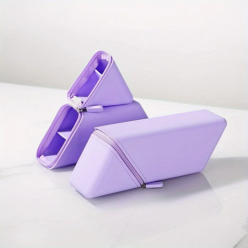 Portalápices plegable de silicona, vaso para lápices expandible de gran capacidad para escritorio, estudio y oficina, regalo portátil para estudiantes/maestros