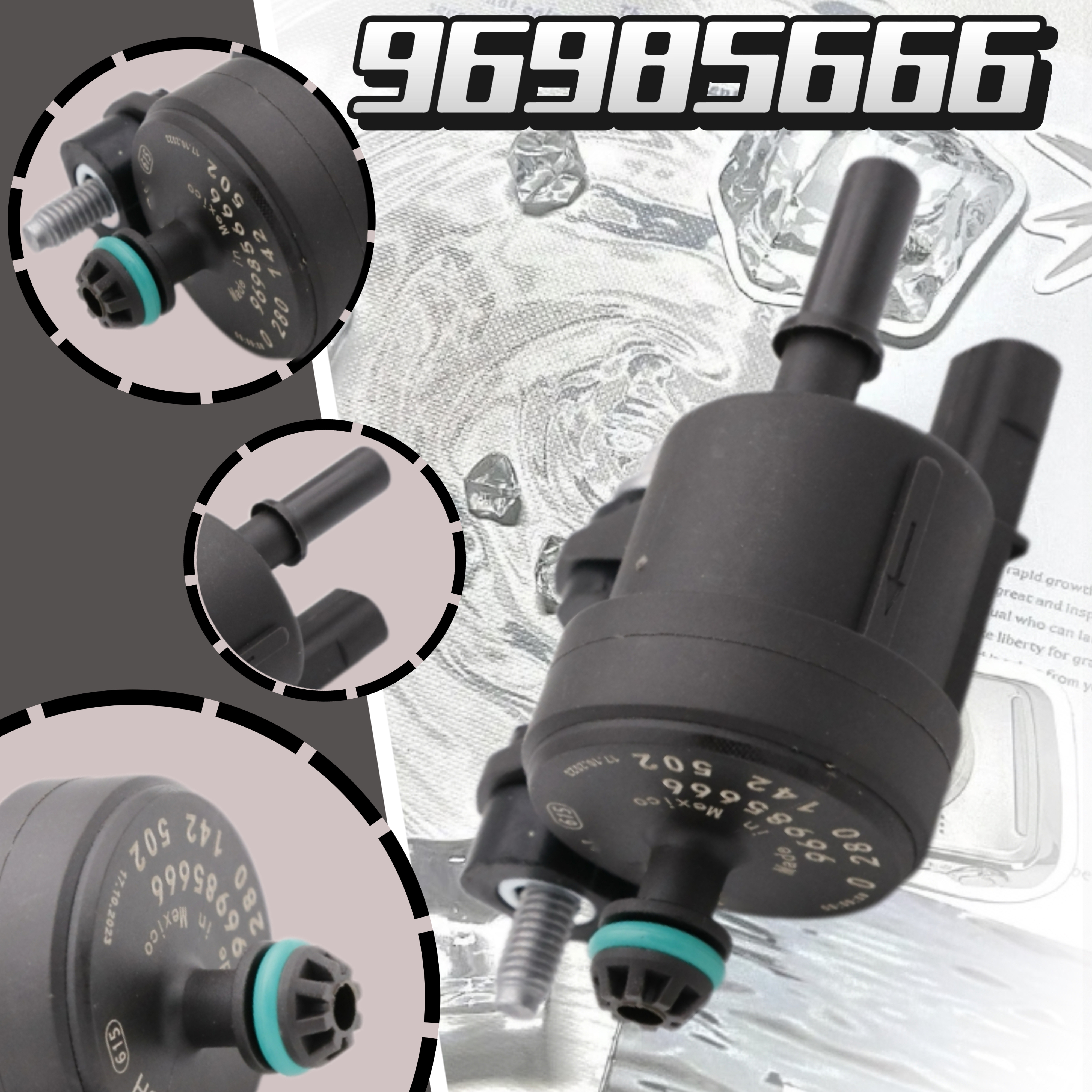 96985666 Motor Damp Bus Purge Regelklep Solenoid Voor 2013-2015 Chevrolet Spark 96985666 0280142502