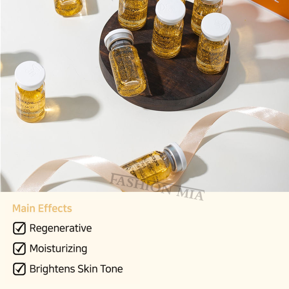 Stayve-Kit de suero de ampolla dorada de ADN de salmón, 8ml, brillo Natural, blanqueamiento, hidratación, rejuvenecimiento, cuidado de la piel