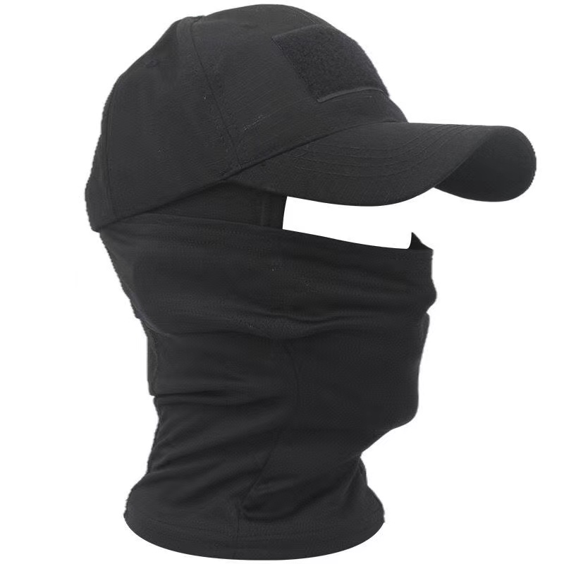 2024 남성 여성을위한 야외 전술 야구 모자 여름 태양 방지 스냅 백 태양 모자 캐주얼 위장 Balaclava 하프 스키 마스크