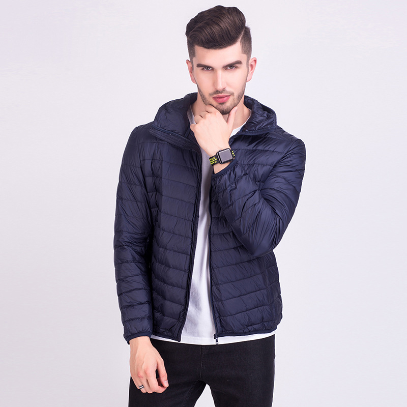 Man Winter Autumn Jacket White Duck Down Jackets Men Hooded Ultra Light Down Jackets Warm Outwear Coat Parkas Outdoors