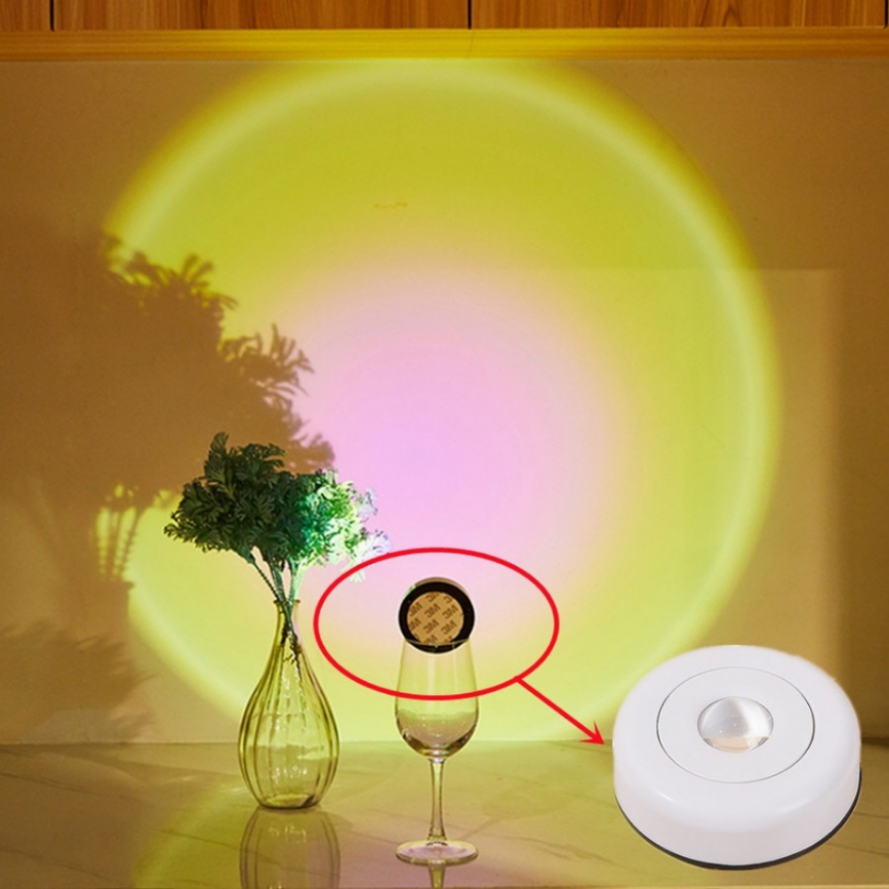 RnnTuu Night light Battery Powered Touch LED Cabinet Lights Stick On Wall Sunset Lamp for Kitchen Bedroom Closet Cupboard Light
